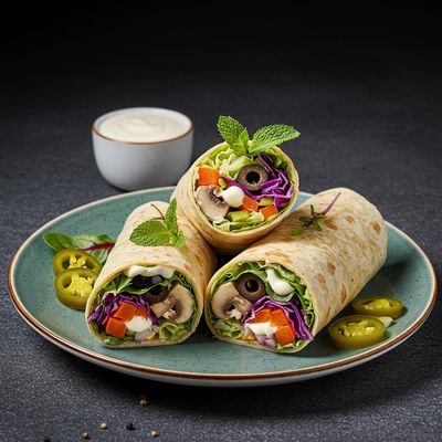 Mushroom Salad Wrap